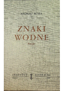Znaki wodne Poezje