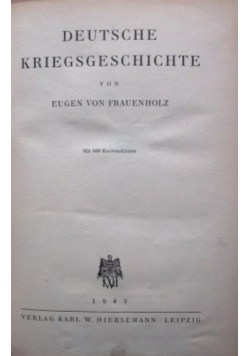 Deutsche Kriegsgeschichte