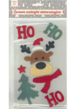 Źelowe naklejki dekoracyjne - BN łoś HO HO HO