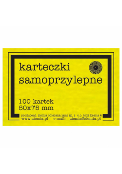 Karteczki samoprzylepne Fluo 50x75mm 100K żółte