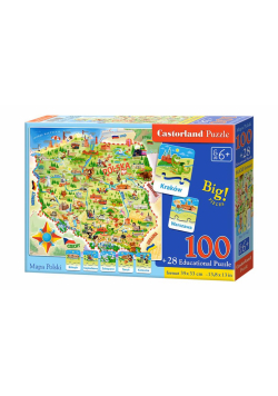 Puzzle 100+28 Mapa Polski CASTOR