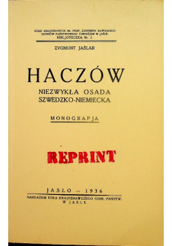 Haczów niezwykła osada szwedzko niemiecka reprint z 1936 r