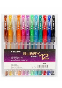 Długopis żelowy Rubby glitter 12 kolorów