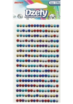 Dżety samoprzylepne kolorowe 4mm 240szt