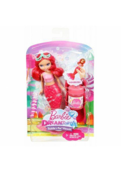 Barbie Dreamtopia. Bąbelkowa mała syrenka czerwona