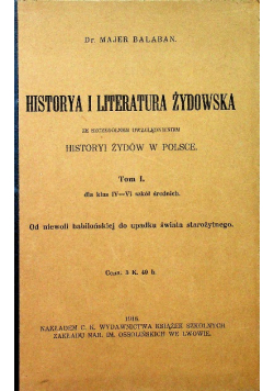 Historya i literatura żydowska 1916 r.