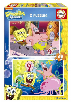 Puzzle 2x48 SpongeBob Kanciastoporty G3