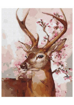 Malowanie po numerach - Wiosenny jeleń 40x50cm