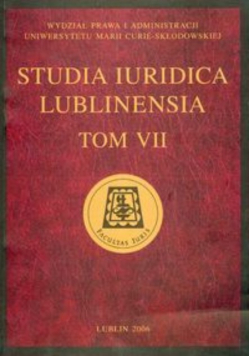 Studia Iuridica Lublinensia Tom 7