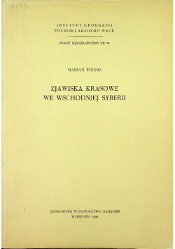 Zjawiska Krasowe We Wschodniej Syberii