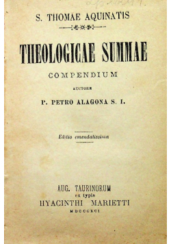 Theologicae summae 1891 r.