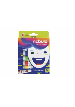 Farby tempera w tubie 6 kolorów NEBULO