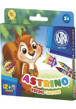 Kredki Astrino 12+2 kolory ASTRA