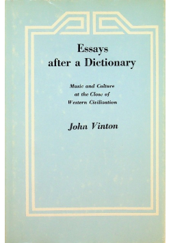 Essays after a dictionary