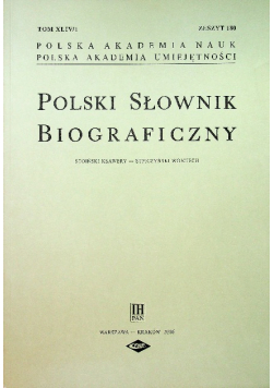 Polski Słownik Biograficzny zeszyt 180