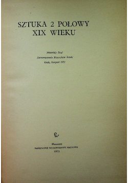 Sztuka 2 połowy XIX wieku