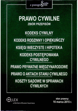 Prawo cywilne Zbiór przepisów