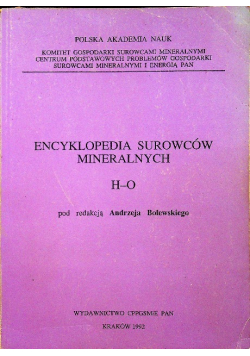 Encyklopedia surowców mineralnych H O