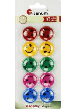 Magnesy do tablic 29mm 10szt emotikony