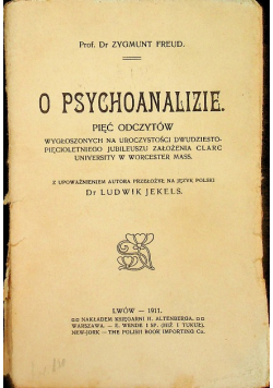 O psychoanalizie 1911 r.