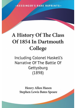 A History Of The Class Of 1854 In Dartmouth College