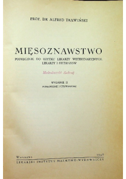 Mięsoznawstwo 1948 r.
