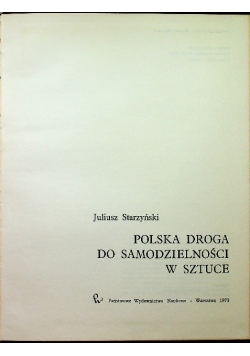 Polska droga do samodzielności w sztuce