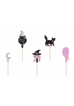 Dekoracje do muffinek Halloween 14cm 6szt