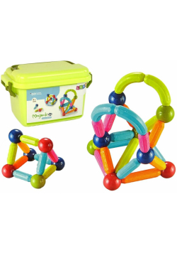 Klocki magnetyczne kuferek 34el
