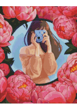Diamentowa mozaika - Kwiatowe selfie 40x50cm