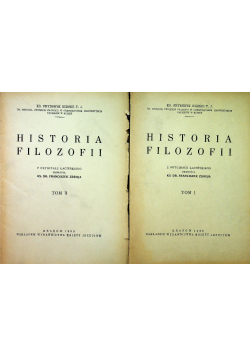 Historja Filozofji Tom I i II ok 1930 r.