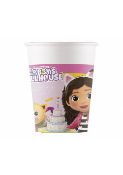 Kubeczki papierowe Gabby's Dollhouse 200ml 8szt