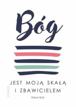 Magnes na lodówkę - Bóg jest moją skałą