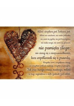 A Kartka składana - Hymn o miłości - brąz
