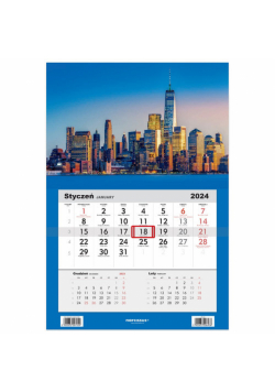Kalendarz 2024 Jednodzielny Miasto