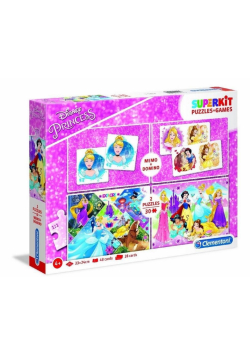 Superkit puzzle 2x30 + memo + domino Princess