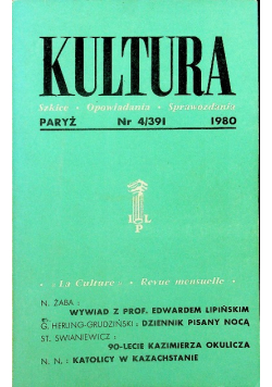 Kultura numer ostatni szkice opowiadania sprawozdania nr 4