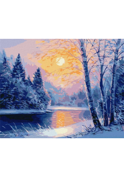 Malowanie po numerach - Zimowy wieczór 40x50cm