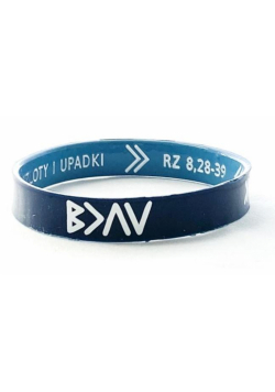 Opaska silikonowa - Bóg jest większy - granat