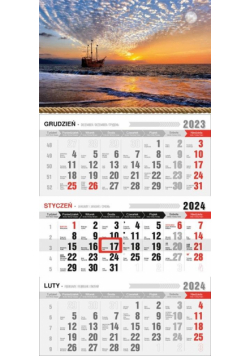 Kalendarz 2024 Trójdzielny Ekonomiczny Morze