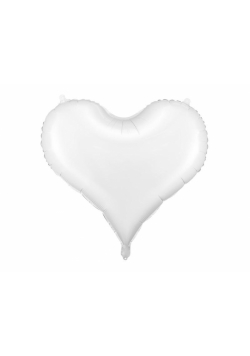 Balon foliowy Serce 75x64,5cm biały