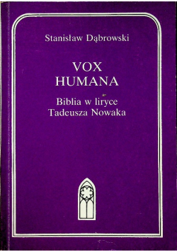 Vox humana Biblia w liryce Tadeusza Nowaka