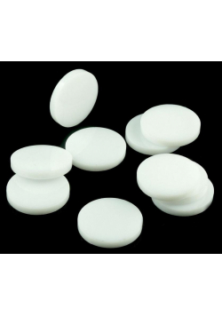 Znaczniki akryl białe okrągłe 15x3mm 10szt