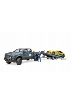 Auto Dodge RAM 2500 Power Wagon z lawetą i autem