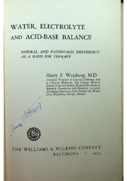 Water electrolyte and acid base balance