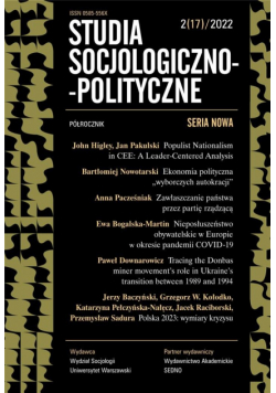 Studia Socjologiczno-Polityczne... nr 2(17)/2022