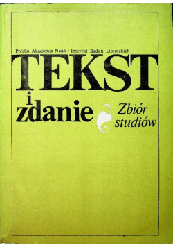 Tekst i zdanie