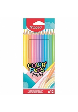 Kredki Colorpeps pastel trójkątne 12 kolorów