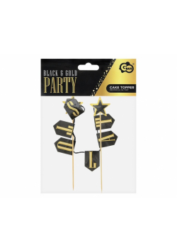 Dekoracja na tort B&G Party - Sto Lat flagi