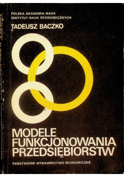 Modele funkcjonowania przedsiębiorstw
